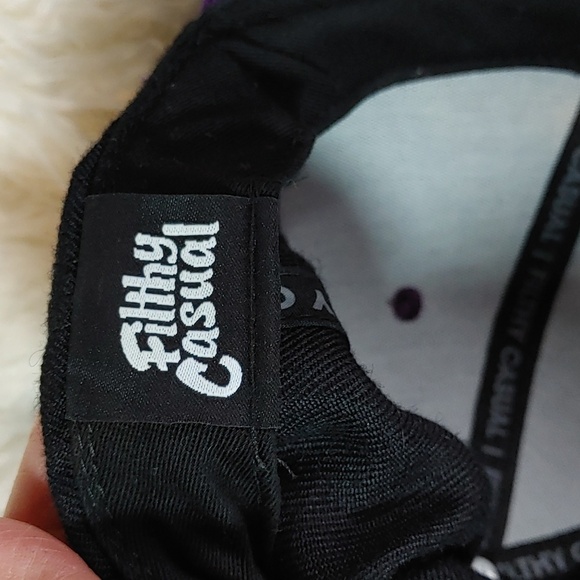 Filthy Casual Unisex Black & Purple Baseball Trucker Snap Back Cap - Picture 8 of 9